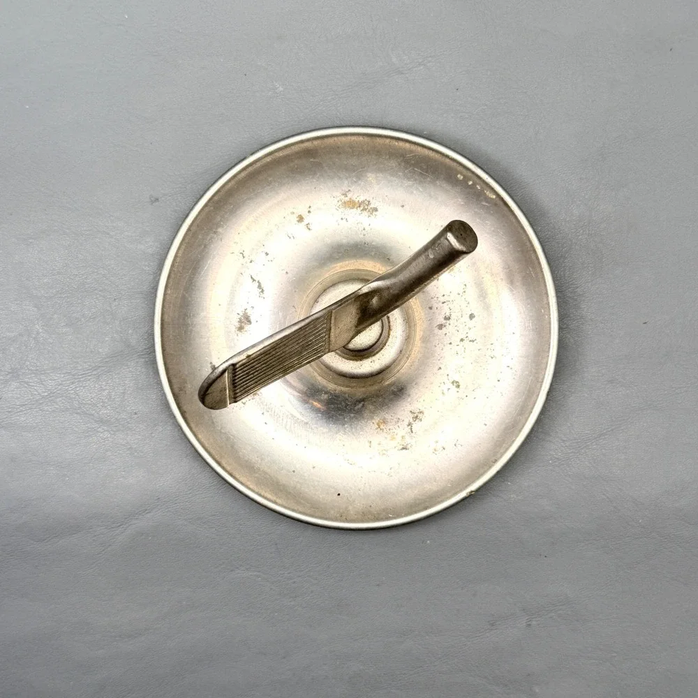 Vintage Woodbury Pewterers Pewter Golf Club Ring Trinket Ashtray